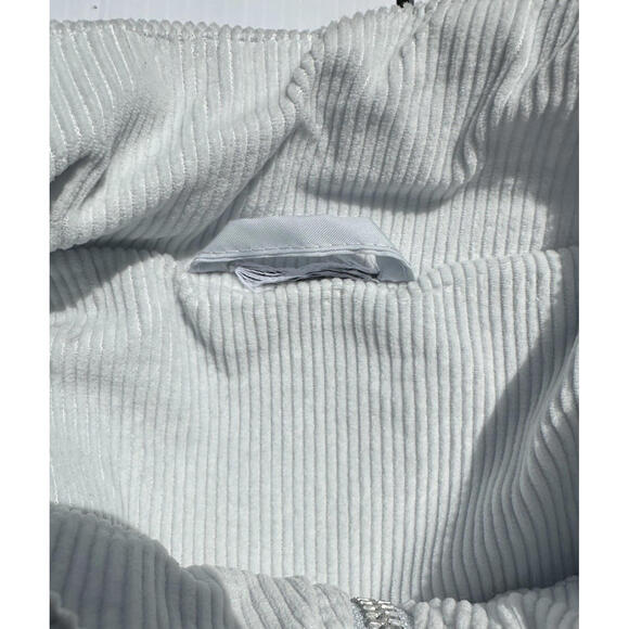 Nike Air Corduroy Oversized Fit Full Zip Jacket Pale Blue Womens Size Large - Picture 8 of 9